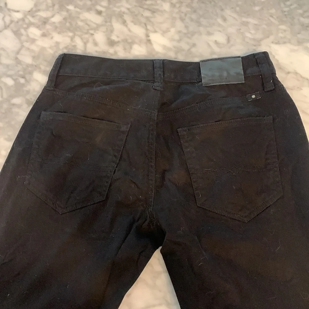 Lucky brand 121 heritage slim velour/moleskin black jean 29x32